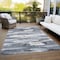 Homeroots 9' X 12' Gray And Silver Abstract Washable Indoor Outdoor Area Rug 612513 - alternate 6