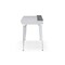Homeroots 44" White and Gray Writing Desk With Three Drawers 543786 - alternate 5