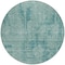 Homeroots 8' Teal Blue And Gray Round Geometric Washable Indoor Outdoor Area Rug 594589 - alternate 7