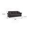 Homeroots 89" Black Microfiber Convertible Futon Sleeper Sofa And Toss Pillows With Storage 607153 - alternate 5
