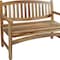 Homeroots 26in Natural Teak Solid Wood Garden Bench 376762 - alternate 3