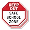 Signmission Keep Out Safe School Zone, 10 inch X 10 inch, Aluminum Metal Signs, 2PK OC-A-2PACK-10-77 - alternate 1