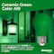 Bulbrite 25-Watt Equivalent Ceramic Green Color A19 Weatherproof Outdoor E26 Medium BaseLED Light Bulb, 10PK 862315 - alternate 4