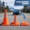 Dsv Standard Collapsible Traffic Cone 18 in with Reflective Collars 1 PK, Orange, Nylon Body 97118С - alternate 4