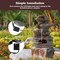 Pure Garden Tabletop Waterfall Fountain, Gray 50-206 - alternate 8