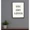 Homeroots 16" X 12" Black And White You Are Loved Framed Wall Decor 634363 - alternate 4