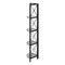 Homeroots 59" Gray Metal Four Tier Corner Bookcase 489791 - alternate 6