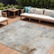 Homeroots 9' X 12' Beige Gray And Khaki Abstract Washable Indoor Outdoor Area Rug 618080 - alternate 1