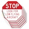 Signmission Stop Look for Low Flying Aircraft, 6 inch X 6 inch, Vinyl Decal, 5PK OC-D-5PACK-6-261 - alternate 1