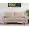 Homeroots 69" Beige Velvet Sofa With Dark Brown Legs 543717 - alternate 11