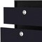 Homeroots 22" Black Wood Two Drawer Nightstand 534889 - alternate 4