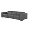 Homeroots 110" Dark Gray Top Grain Leather Reclining Metal USB Sofa 720302 - alternate 7