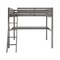 Homeroots Gray Solid Wood Twin Size Loft Bed with Desk and Storage 490208 - alternate 6