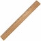 Charles Leonard Office Ruler, 12in Length x 1.3in Width, Wood, Metal, Brown 77312 - alternate 1