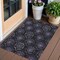 Homeroots 3' X 5' Purple Charcoal And Gray Medallion Washable Indoor Outdoor Area Rug 587716 - alternate 1