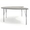 Flash Furniture Wren 72 in x 48 in Kidney Adjustable Height Activity Table, Thermal Laminate Top, Short Legs, Light Gray XU-A4872-KIDNY-LTGRY-T-P-GG - alternate 9