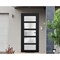 Vdomdoors Front Exterior Prehung FiberGlass Door Frosted Glass / Manux 8002 Matte Black / Office Commercial a MANUX8002EXD-BLK-W36 x H80-LH - alternate 3