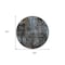 Homeroots 8' Graphite Charcoal And Silver Round Abstract Washable Indoor Outdoor Area Rug 587904 - alternate 8