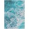 Homeroots 5' X 8' Teal Blue And Ivory Abstract Washable Indoor Outdoor Area Rug 618323 - alternate 6