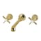 Kingston Brass Double-Handle Wall Mount Bathroom Faucet, Polished Brass KS7122ZX - alternate 1