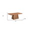 Homeroots 75" Brown Wood Pedestal Base Dining Table 565234 - alternate 7