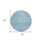 Homeroots 8' Sky Blue And Ivory Round Damask Washable Indoor Outdoor Area Rug 603361 - alternate 9