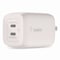 Belkin BOOST CHARGE Pro Dual USB-C GaN Wall Charger with PPS, White WCH013DQWH - alternate 1
