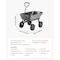 Vevor Garden Dump Cart 800lbs Poly Dump Cart with Storage Fence and Swivel Wheels TC4270C - alternate 7