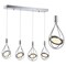 Jonathan Y Orion 29" Adjustable Modern Integrated 4-Light Linear LED Metal Pendant, Chrome JYL7034A - alternate 9