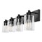 Jonathan Y Irving 27.75" 4-Light Seeded Glass/Iron Modern Contemporary LED Vanity Light, Black JYL7558B - alternate 9