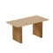 Homeroots 79" Natural Wood Double Pedestal Base Dining Table 721133 - alternate 1