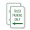 Signmission Reserved Parking Sign Truck Parking Only with Left Arro, 12'' X 18'', Heavy Gauge Aluminum, 2PK A-1218-2PACK-23030 - alternate 1