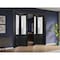 Sartodoors Sliding Closet Double Bi-fold Doors, Lucia 22 Matte Black with Frosted Glass, Sturdy Tracks Moldin LUCIA1422DBF-BLK-96 x 96 (4* 24x96) - alternate 4