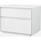 Homeroots Simplistic White Gloss 2 Drawer Nightstand 370748 - alternate 4