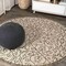 Jonathan Y Madrid Vintage Filigree Textured Weave Beige/Brown 5 ft Round Indoor/Outdoor Area Rug SMB107B-5R - alternate 1