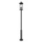 Z-Lite Tiberius 6 Light Outdoor Post Mounted Fixture, Black/Clear Seedy, 12 In W x 129.5 In H 5017PHXLR-5010P-BK - alternate 1