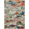 Homeroots 8' X 10' Green Teal Blue And Terra Cotta Abstract Washable Indoor Outdoor Area Rug 603128 - alternate 6