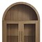 Homeroots 67in Brown Wood Oval Accent Cabinet With Two Doors 716311 - alternate 5