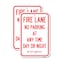 Signmission Wisconsin Fire Lane No Parking at Anytime Day or Night, 12'' X 18'', Heavy Gauge Aluminum, 2PK A-1218-2PACK-22702 - alternate 1