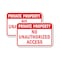 Signmission Private Property No Unauthorized Access, 12'' X 18'' 2 Signs, Heavy Gauge Aluminum, 2PK A-1218-2PACK-2788 - alternate 1