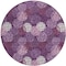 Homeroots 8' Eggplant Lavender And Ivory Round Polka Dot Washable Indoor Outdoor Area Rug 594228 - alternate 3