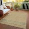 Homeroots 3' X 5' Beige And Taupe Striped Washable Indoor Outdoor Area Rug 615650 - alternate 7