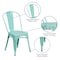 Flash Furniture Contemporary Stackable Chair, 17-3/4 in W 20" L 33-1/2" H ET-3534-MINT-GG - alternate 6