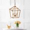 Jonathan Y Pagoda 12" 4-Light Classic Traditional Metal Cage Lantern LED Pendant, Antique Gold JYL7436B - alternate 6