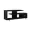 Homeroots 60in Dark Brown Cabinet Enclosed Storage TV Stand 332882 - alternate 1