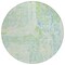 Homeroots 8' Mint Green And Blue Round Abstract Washable Indoor Outdoor Area Rug 609276 - alternate 8