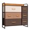 Homeroots 32" Brown Steel and Fabric Seven Drawer Dresser 484686 - alternate 1