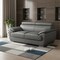 Homeroots 69in Gray And Silver Faux Leather Loveseat 329528 - alternate 5