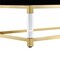 Homeroots 47" Black Gold And Clear Wood Acrylic And Steel Coffee Table 543853 - alternate 7