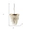 Homeroots White And Gold Empire Three Light Metal and Beads Dimmable Chandelier 611331 - alternate 4